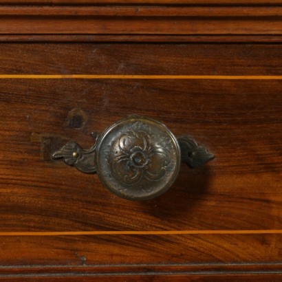 Walnut chest of drawers-detail