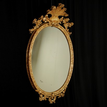 mirror, large mirror, oval mirror, mirror, mirror Louis Philippe style, 800 mirror, mirror Louis Philippe