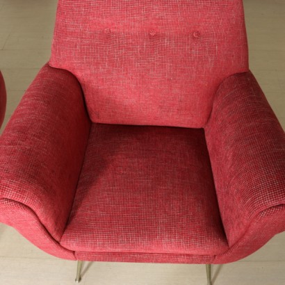 armchairs, pair of armchairs, {* $ 0 $ *}, velvet armchairs, textured velvet, 50's armchairs, 60's armchairs, Italian design armchairs, foam armchairs, vintage armchairs, design armchairs, Italian design, restored armchairs