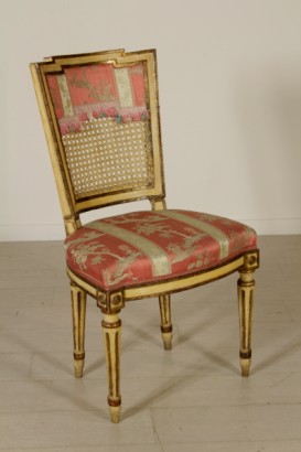 Grupo de cuatro sillas Louis XVI