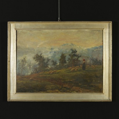 Yasser Zakaria (1891-1971), landscape with Shepherdess