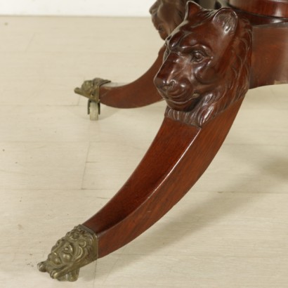 English table metal flaps-detail