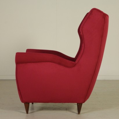 fauteuil, fauteuil années 50, années 50, {* $ 0 $ *}, anticonline, fauteuil velours, fauteuil restauré, fauteuil design, fauteuil design italien, design italien