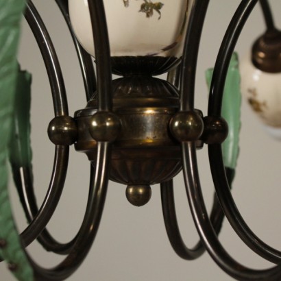 candelabro, candelabro de los años 50, lámpara de techo, lámpara vintage, candelabro vintage, lámpara de diseño, diseño italiano, made in Italy, años 50, {* $ 0 $ *}, anticonline