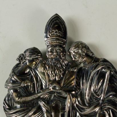 Pair of silver holy water-detail