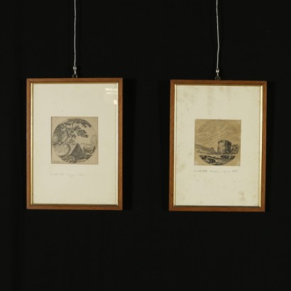 Stefano Della Bella (1610-1664), zwei Radierungen