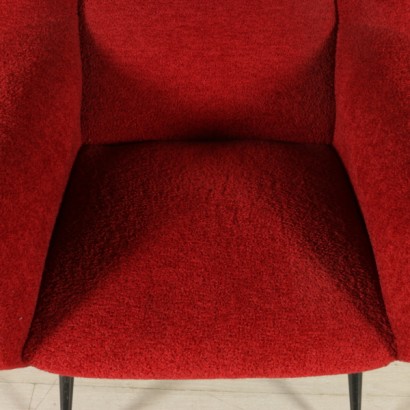 fauteuil, fauteuil 50's, 50's, {* $ 0 $ *}, anticonline, 60's fauteuil, 60's, design italien, fauteuil design, fauteuil design italien, design italien, tissu original, embout laiton