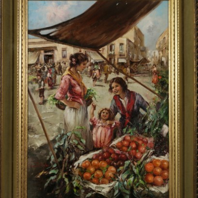 Scena di mercato a Napoli