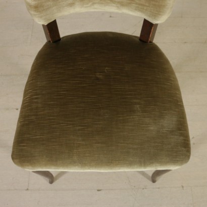 chairs, 50's chairs, 50's, vintage chairs, modern chairs, Italian vintage, Italian modern antiques, group of chairs, eight chairs, velvet chairs, velvet upholstery, {* $ 0 $ *}, anticonline