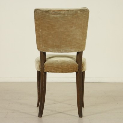 sedie, sedie anni 50, anni 50, sedie vintage, sedie di modernariato, vintage italiano, modernariato italiano, gruppo di sedie, otto sedie, sedie in velluto, rivestimento in velluto, di mano in mano, anticonline