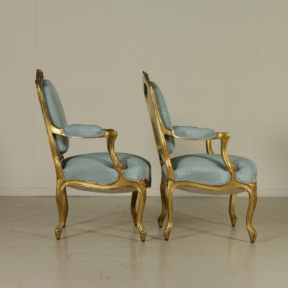 armchairs, pair of armchairs, baroque style armchairs, baroque style, baroque armchairs, 900 armchairs, gilded armchairs, carved armchairs, {* $ 0 $ *}, anticonline, style armchairs