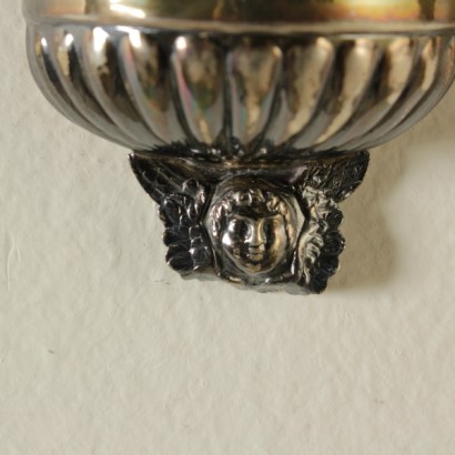 Pair of silver holy water-detail