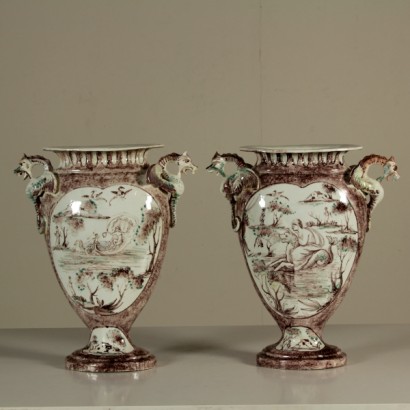 Coppia di vasi di Jacques Boselly (Giacomo Boselli 1744-1808)
