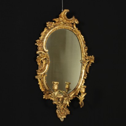 espejo, espejo antiguo, espejo rococó, espejo antiguo, espejo dorado, espejo tallado, espejo 900, {* $ 0 $ *}, anticonline