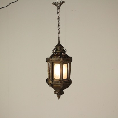 lámpara, lámpara de hierro, hierro dorado, lámpara antigua, lámpara antigua, {* $ 0 $ *}, anticonline, lámpara de techo, araña de chapa, linterna, linterna antigua, linterna antigua