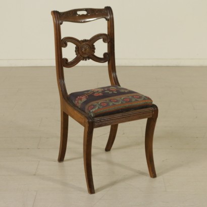 chairs, group of chairs, group of six chairs, style chairs, 900 chairs, walnut chairs, carved chairs, open back, upholstered chairs, antique chairs, antique chairs, {* $ 0 $ *}, anticonline, restoration style, restoration chairs