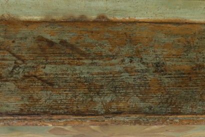 Pair of painted benches-detail
