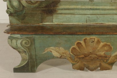 Pair of painted benches — particularly pin