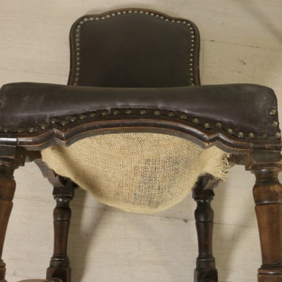 Group of four spool chairs-detail