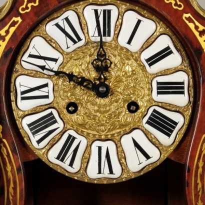 orologio, orologio da tavolo, orologio da appoggio, orologio con cassa in legno, orologio 900, orologio quadrante in metallo, meccanismo tedesco, orologio meccanismo tedesco, di mano in mano, anticonline