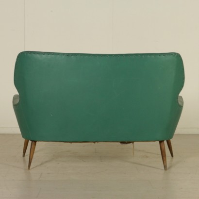 love seat, vintage sofa, modern design sofa, 50s sofa, 50s, leatherette sofa, leatherette upholstery, Italian vintage, Italian modern antiques, {* $ 0 $ *}, anticonline
