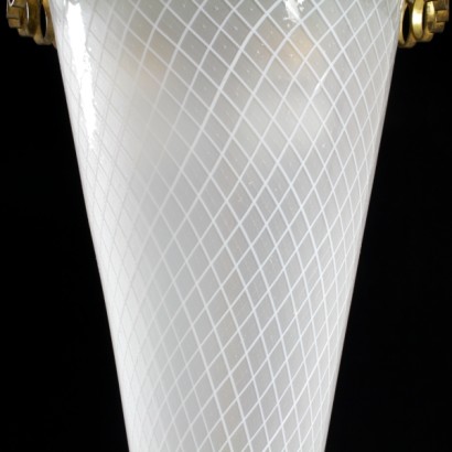 Lampe, Lampe Peterskirche, Pietro Kirche, Lampe aus den 50er, 50er Jahren, moderne Lampe, Vintage Lampe, Italienische Moderne, Italienische Vintage, {* $ 0 $ *}, antionline, verzierte Glaslampe