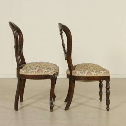 Group of six chairs-side