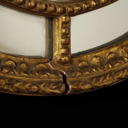 mirror, period mirror, 900 mirror, double beat mirror, carved mirror, mirror with coping, oval mirror, {* $ 0 $ *}, anticonline, antique mirror, antique mirror
