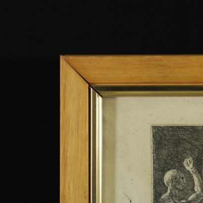 The death of Leonardo da Vinci by Giuseppe Cades-frame