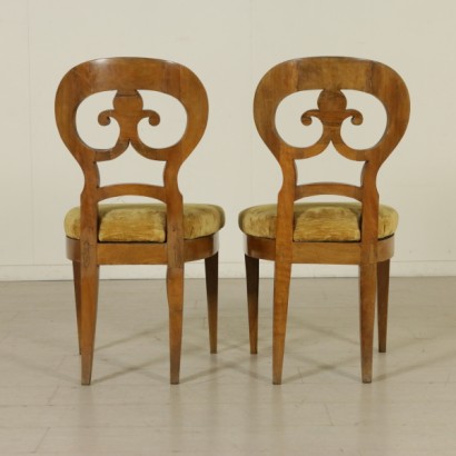 Coppia di sedie restaurazione - schienale