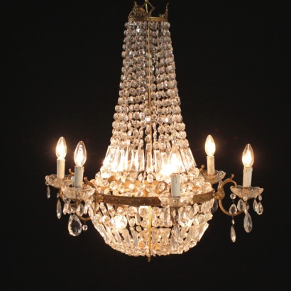 chandelier, balloon chandelier, 900 chandelier, six arms chandelier, six arms lamp, crystal pendant chandelier, crystal pendants, {* $ 0 $ *}, anticonline