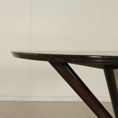 {* $ 0 $ *}, mesa, mesa de los años 50, mesa de los años 50, mesa moderna, mesa vintage, mesa de diseño, diseño italiano, italiano moderno, vintage italiano, mesa de madera maciza, mesa de caoba, mesa de chapa de caoba