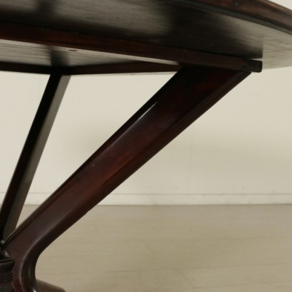 {* $ 0 $ *}, mesa, mesa de los años 50, años 50, mesa moderna, mesa vintage, mesa de diseño, diseño italiano, italiano moderno, vintage italiano, mesa de madera maciza, mesa de caoba, mesa de chapa de caoba