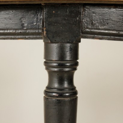 Console de table antique en bois - détail