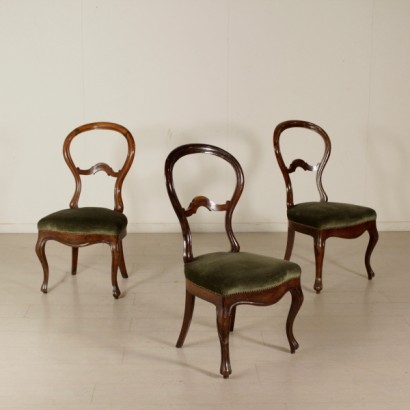 Groupe de trois chaises Louis philippe