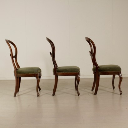 Groupe de trois chaises Louis philippe - le côté