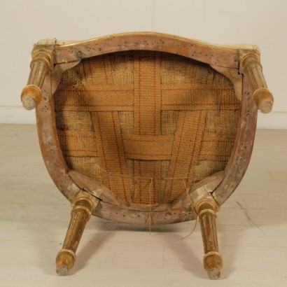 Paire de chaises en bois sculpté et doré