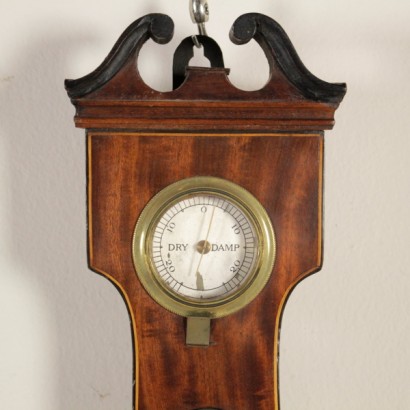 Barometer dial with thermometer - detail