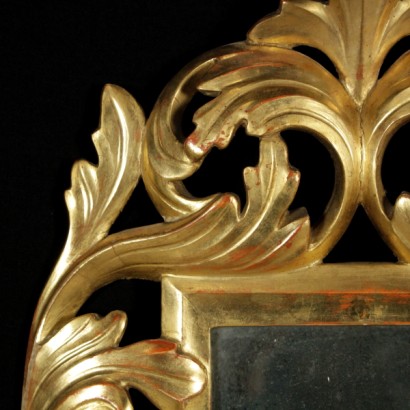 Par de marcos de oro con espejo - detalle