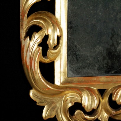 Paar vergoldeten rahmen mit spiegel - detail