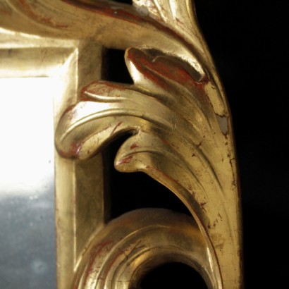 Par de marcos de oro con espejo - detalle