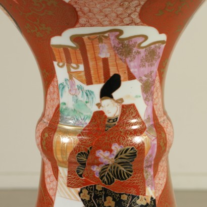Antike vase aus japan mit sockel - detail