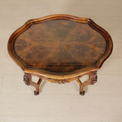 {* $ 0 $ *}, style coffee table, baroque style coffee table, baroque coffee table, antique coffee table, antique coffee table, 900 coffee table, first half 900 coffee table, mossa line coffee table, wavy line coffee table, antique coffee table, walnut tables