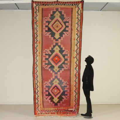antigüedades, alfombras, alfombras antiguas, alfombras antiguas, Kilim, Turquía, alfombra de lana y algodón, alfombra de nudo fino, alfombra de los años 60