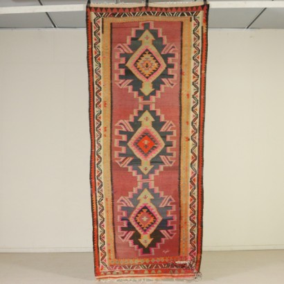 antigüedades, alfombras, alfombras antiguas, alfombras antiguas, Kilim, Turquía, alfombra de lana y algodón, alfombra de nudo fino, alfombra de los años 60