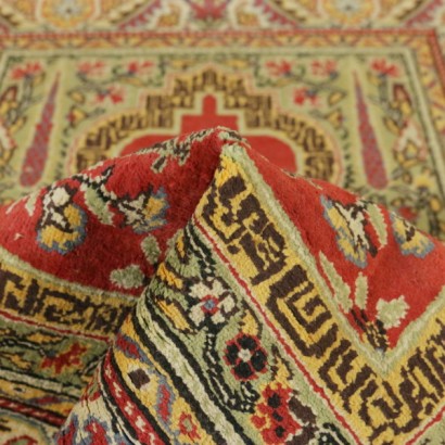 antigüedades, alfombras, alfombras antiguas, alfombras antiguas, Kayseri Turquía, alfombra de seda y algodón, alfombra de nudo fino, alfombra de los 80
