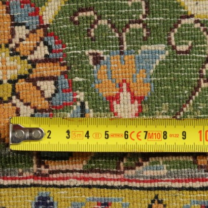 Antik, Teppiche, antike Teppiche, antike Teppiche, Kum, Iran, Baumwoll- und Wollteppich, feiner Knotenteppich, 70er Teppich
