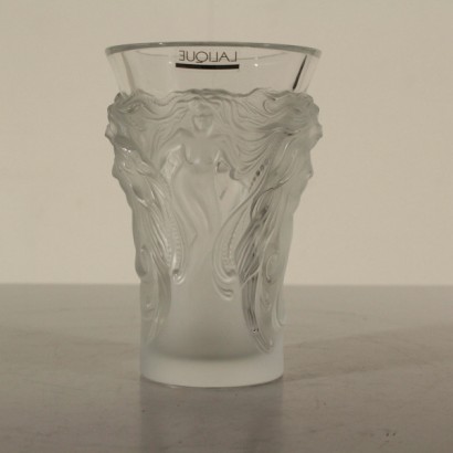 {* $ 0 $ *}, Lalique Kristallvase, Kristallvase, Kristallvase, Lalique Kristall, Lalique, Lalique Vase, Vase mit Dekor, Reliefdekor, Rundumdekor, Vase 900, Vase zweite Hälfte 900