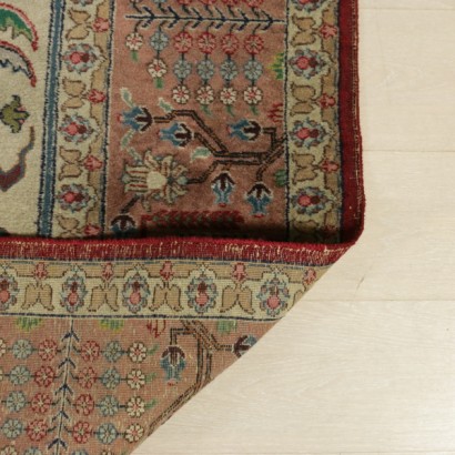 Antik, Teppiche, antike Teppiche, antike Teppiche, Täbris, Iran, Baumwollteppich, Wollteppich, feiner Knotenteppich, 60er-70er Teppich