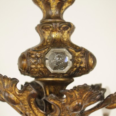 Kronleuchter, bronze, detail